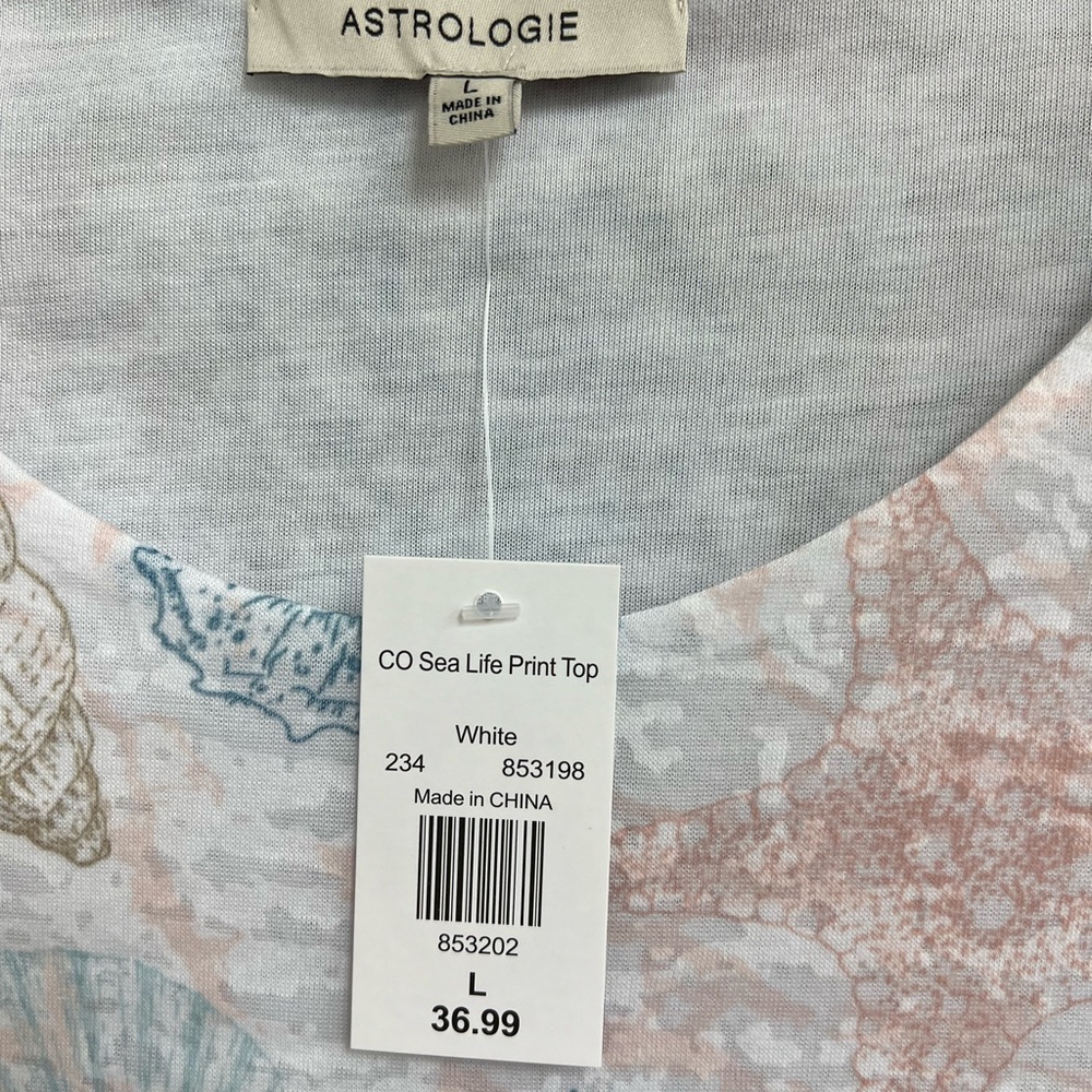 Astrologie Women's Multicolor Printed Top, pit to pit 22”,length 27” - Picture 3 of 6